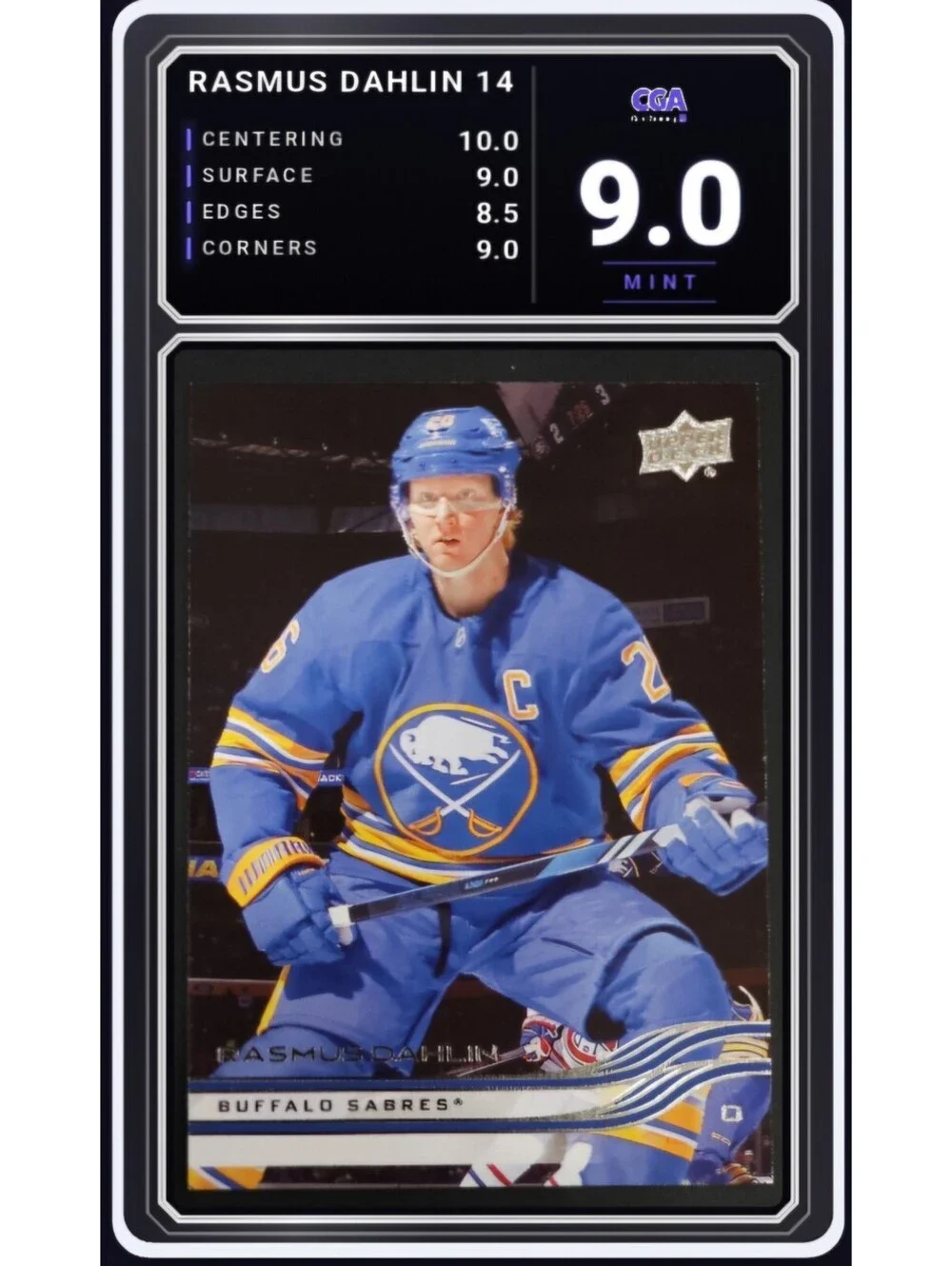 2025-26 Upper Deck #14 Rasmus Dahlin Buffalo Sabres NHL - CGA 9.0 Digital Grade